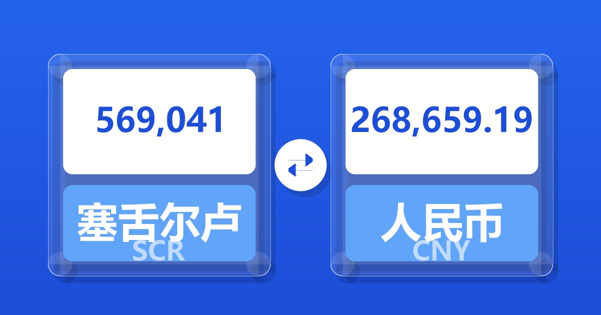 569,041塞舌尔卢比兑人民币