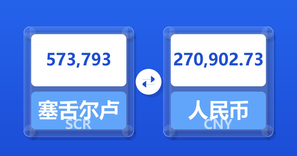 573,793塞舌尔卢比兑人民币