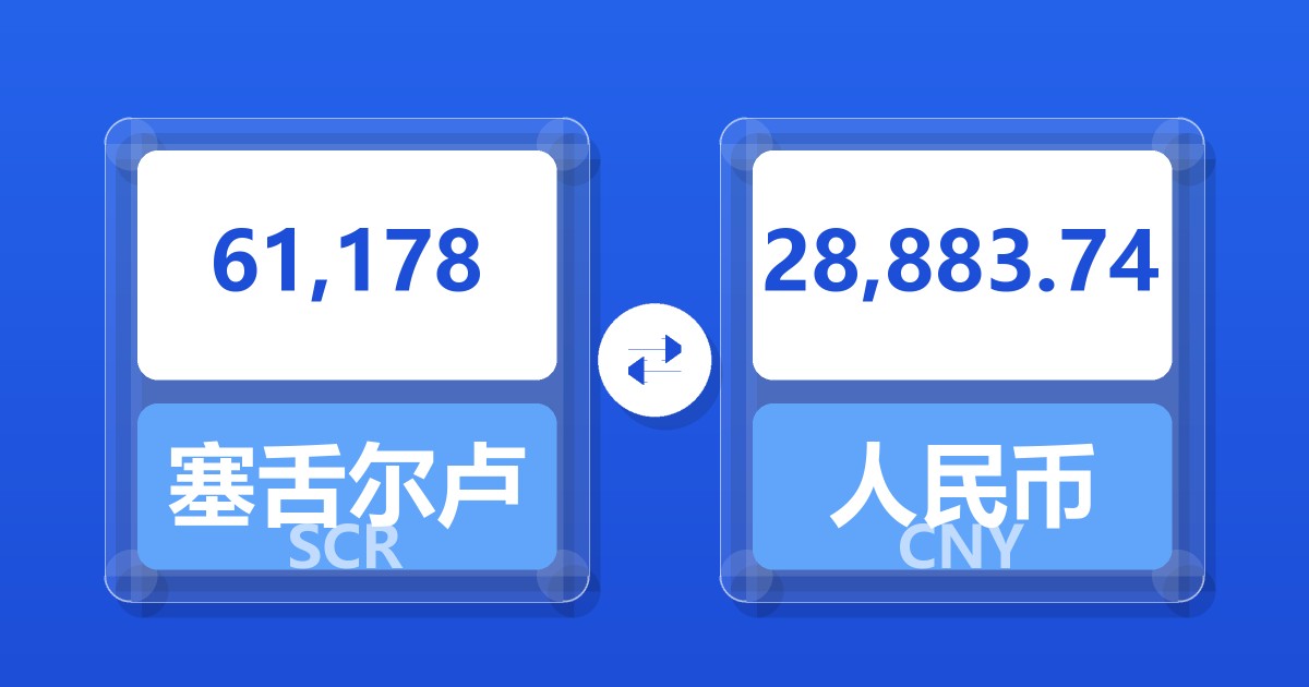 61,178塞舌尔卢比兑人民币