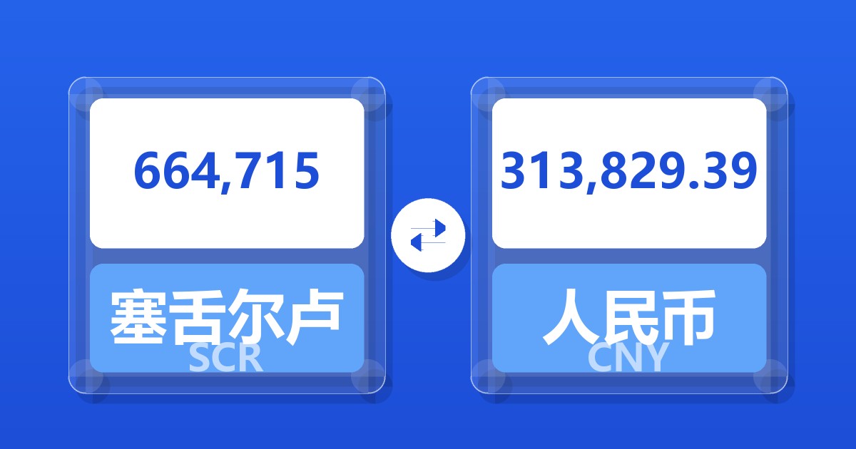 664,715塞舌尔卢比兑人民币