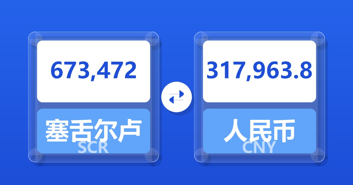 673,472塞舌尔卢比兑人民币