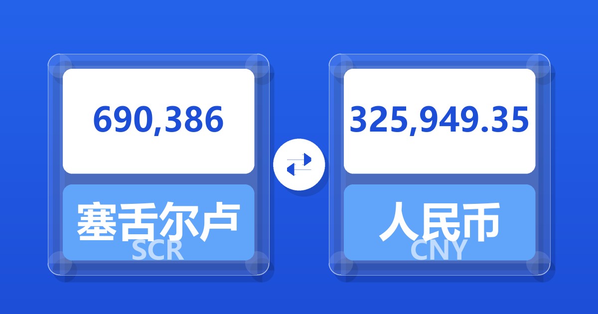 690,386塞舌尔卢比兑人民币