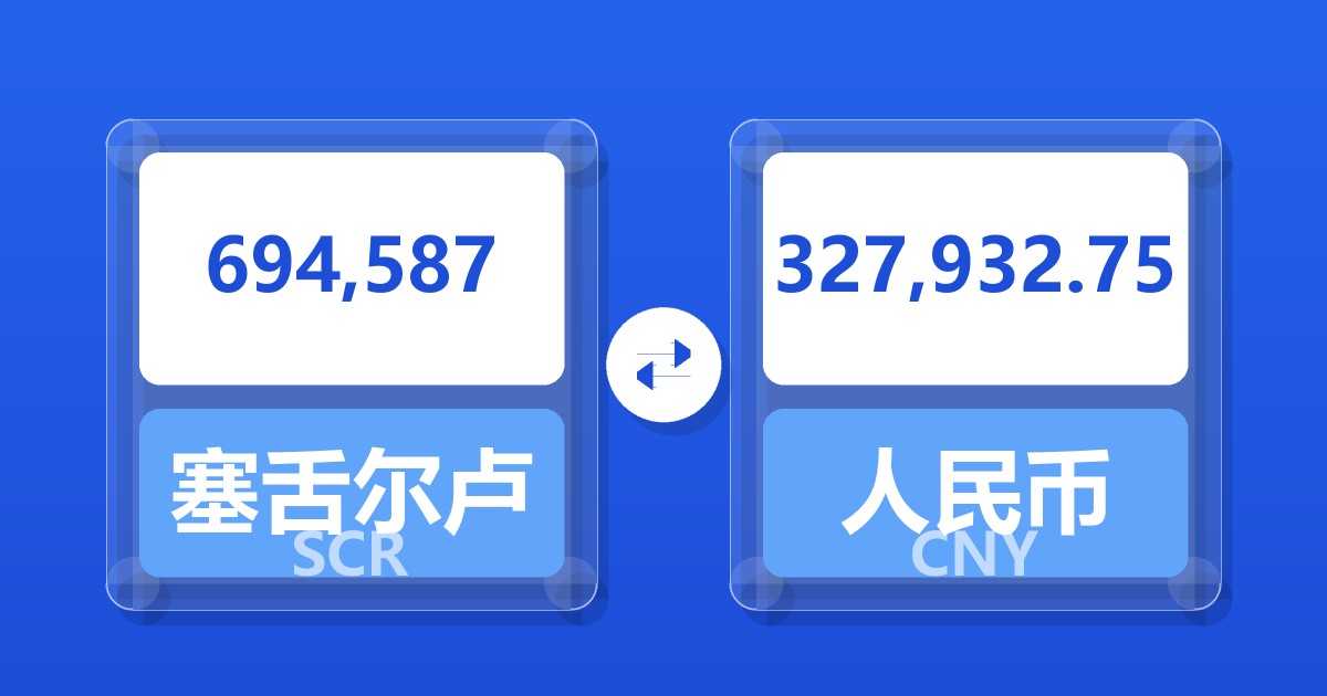 694,587塞舌尔卢比兑人民币