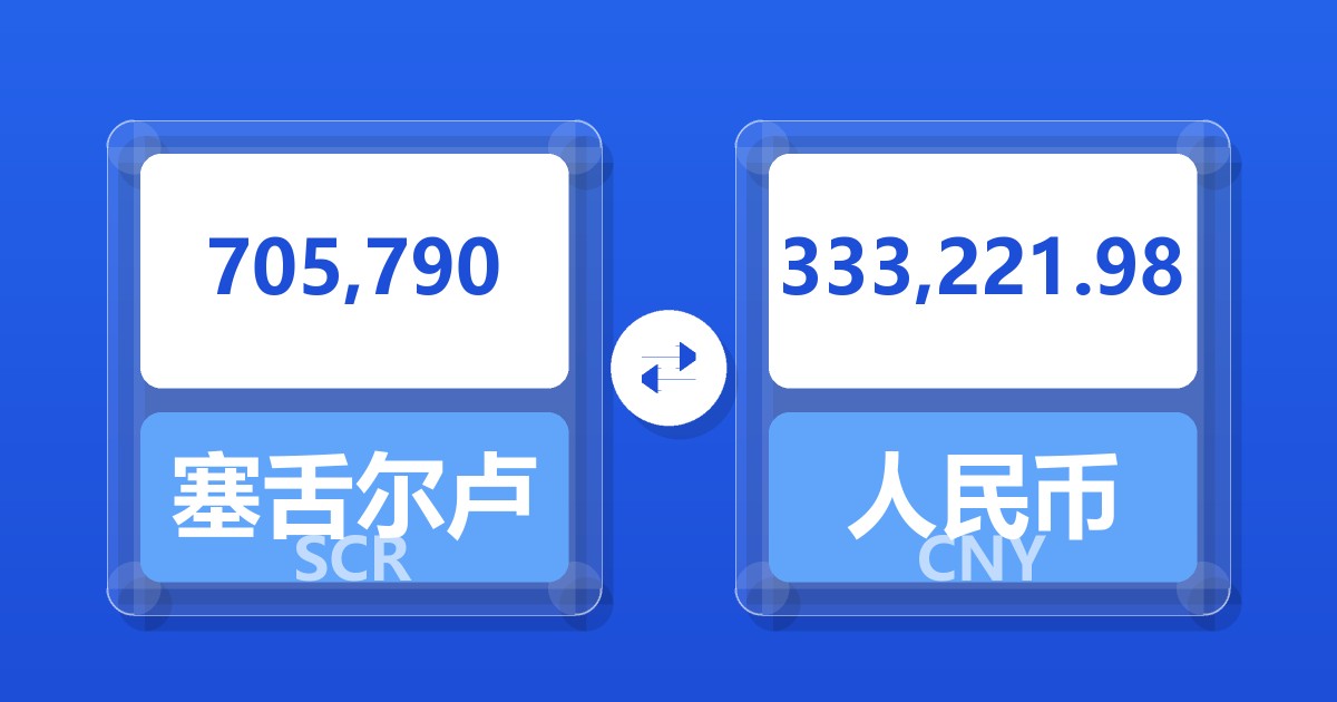 705,790塞舌尔卢比兑人民币