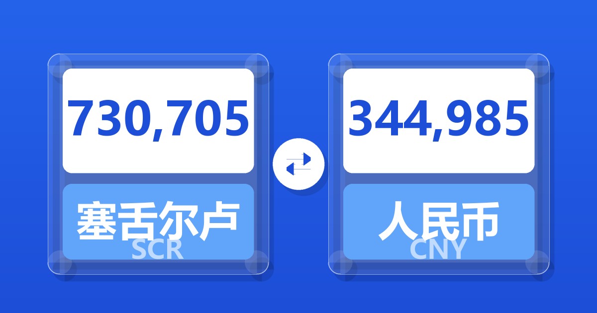 730,705塞舌尔卢比兑人民币