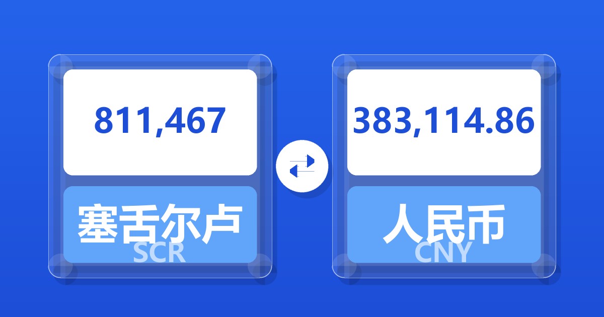 811,467塞舌尔卢比兑人民币