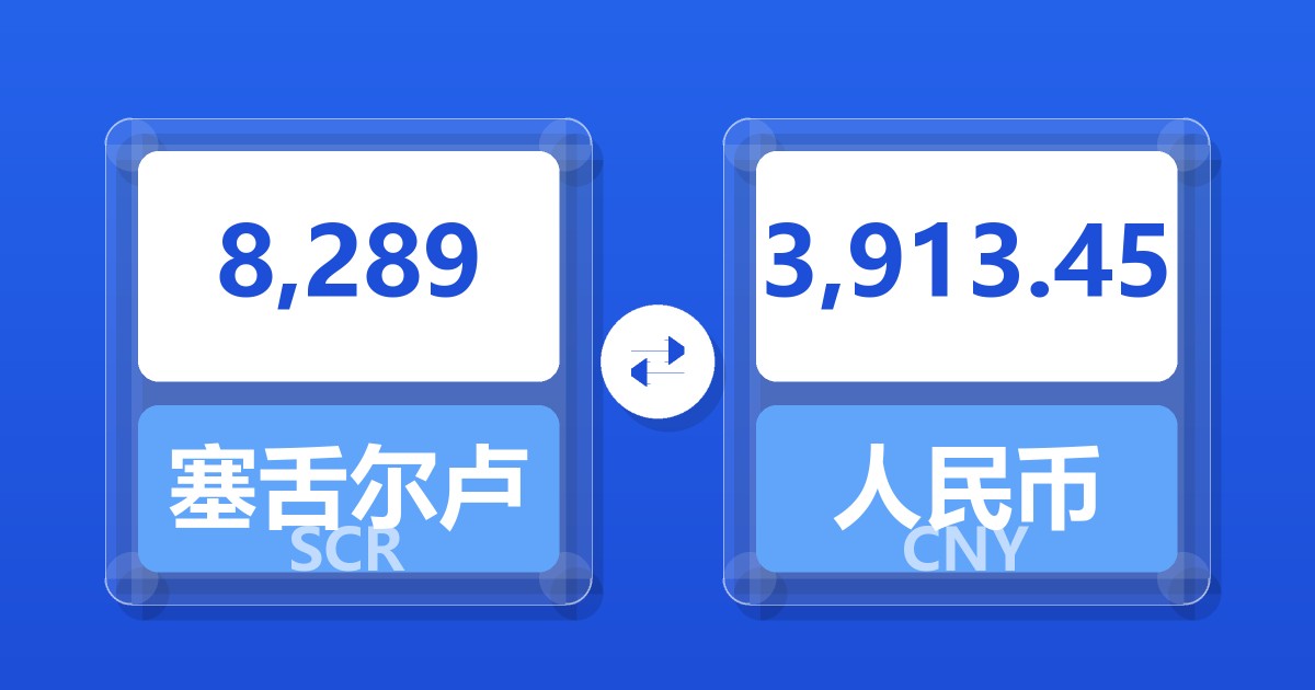8,289塞舌尔卢比兑人民币