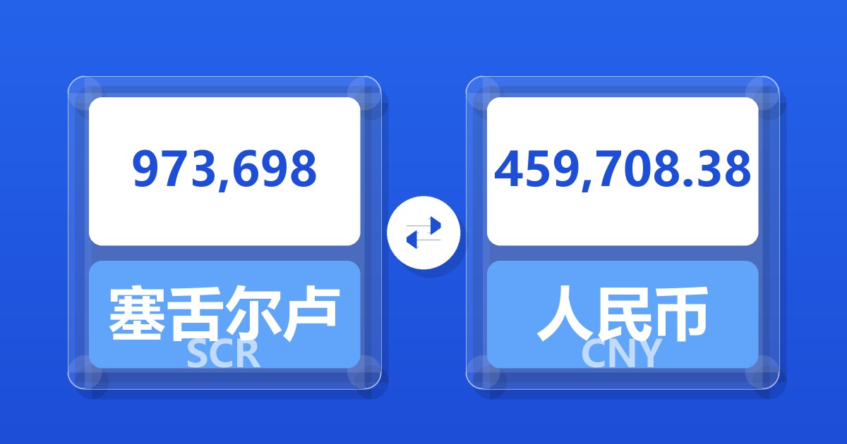 973,698塞舌尔卢比兑人民币