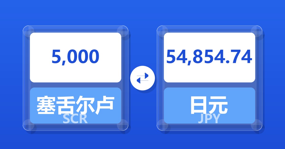 5,000塞舌尔卢比兑日元
