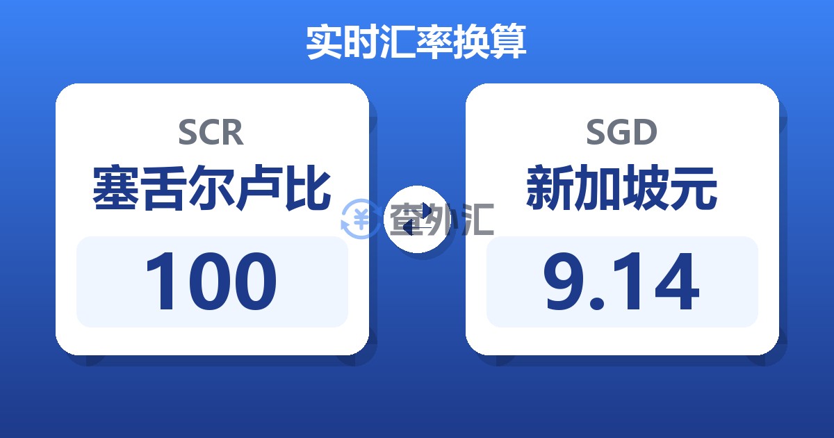 100塞舌尔卢比兑新加坡元