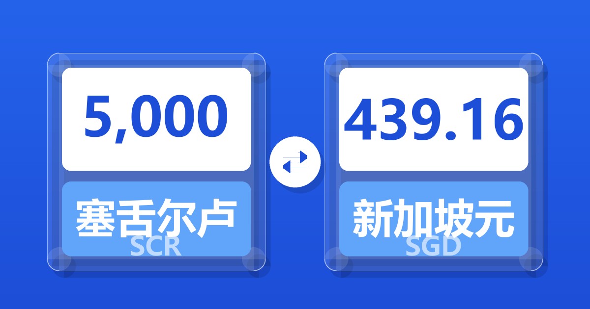 5,000塞舌尔卢比兑新加坡元