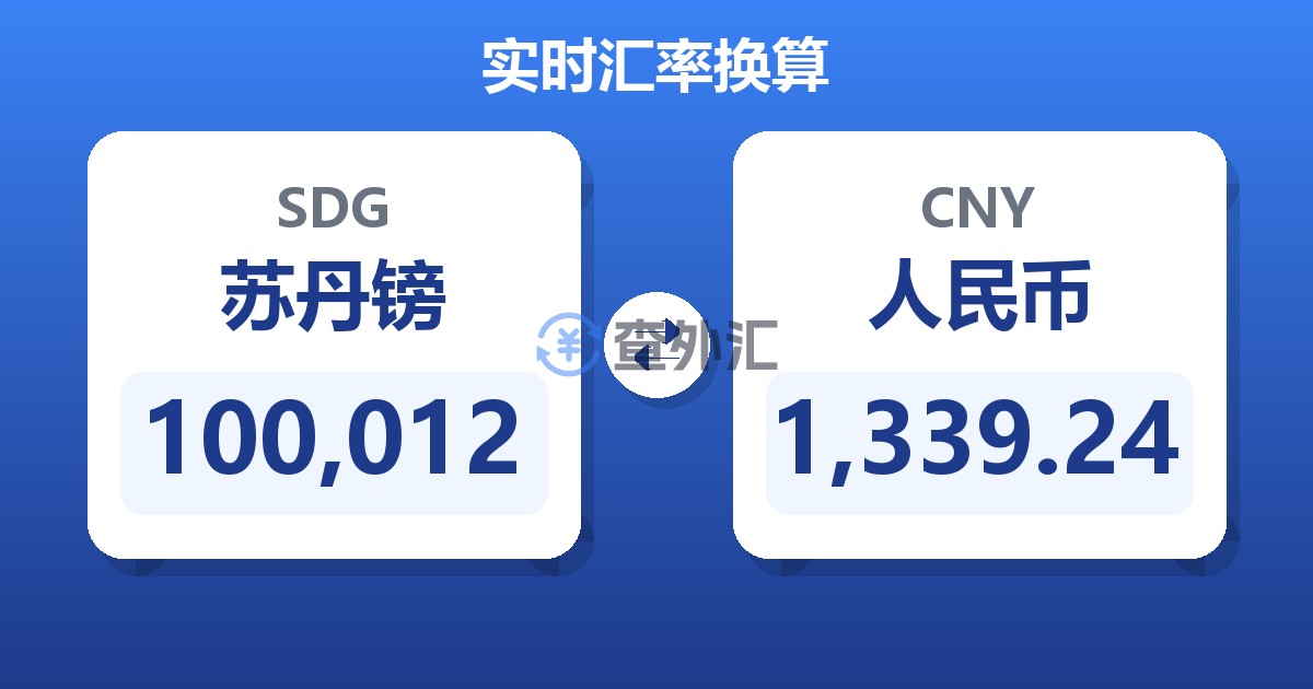 100,012苏丹镑兑人民币