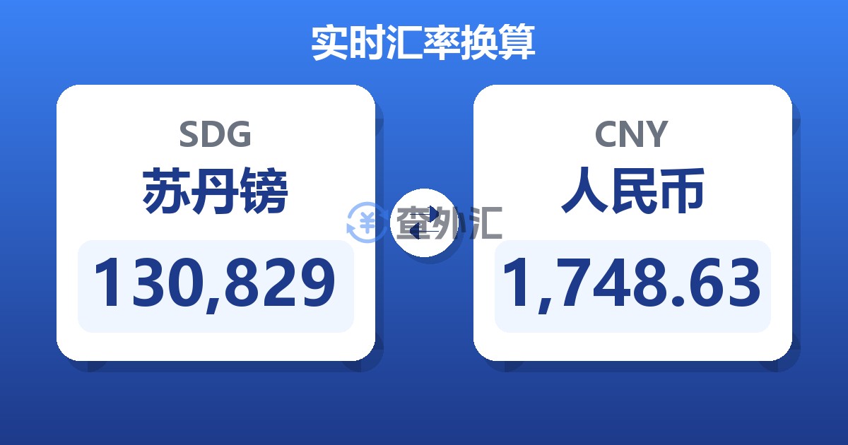 130,829苏丹镑兑人民币