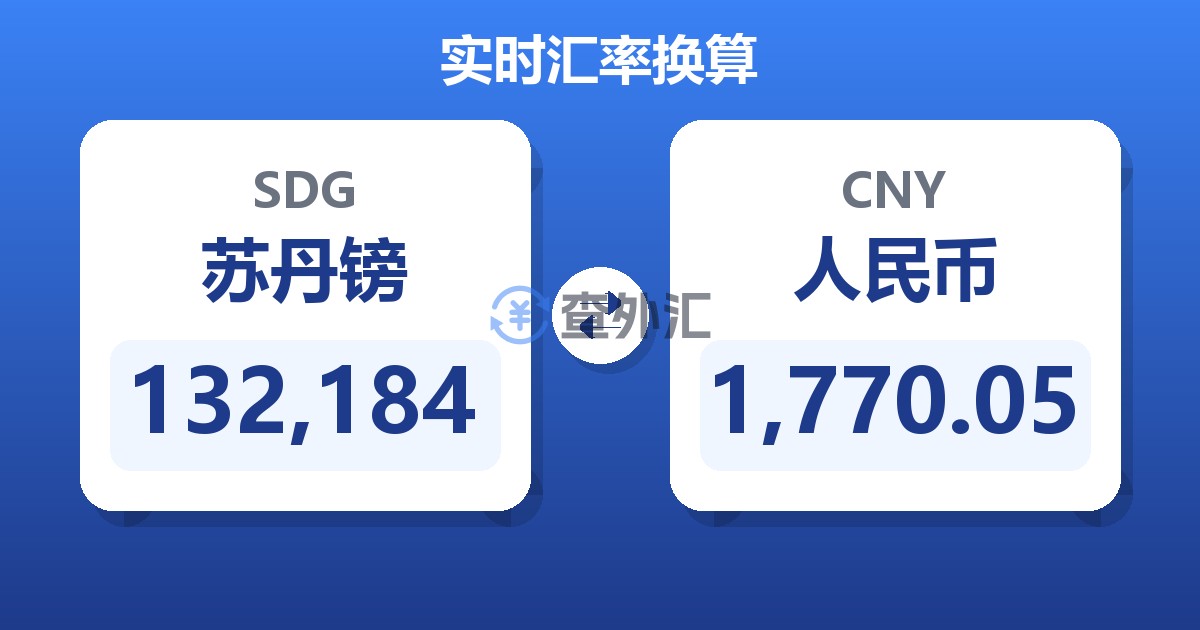 132,184苏丹镑兑人民币