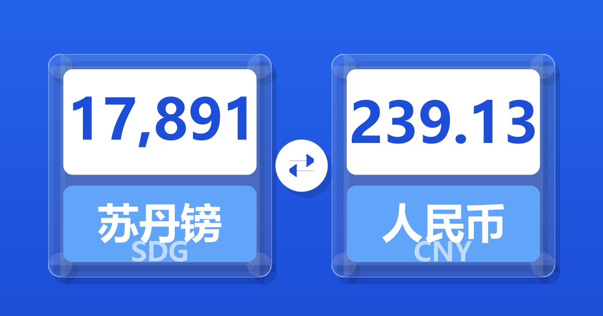 17,891苏丹镑兑人民币