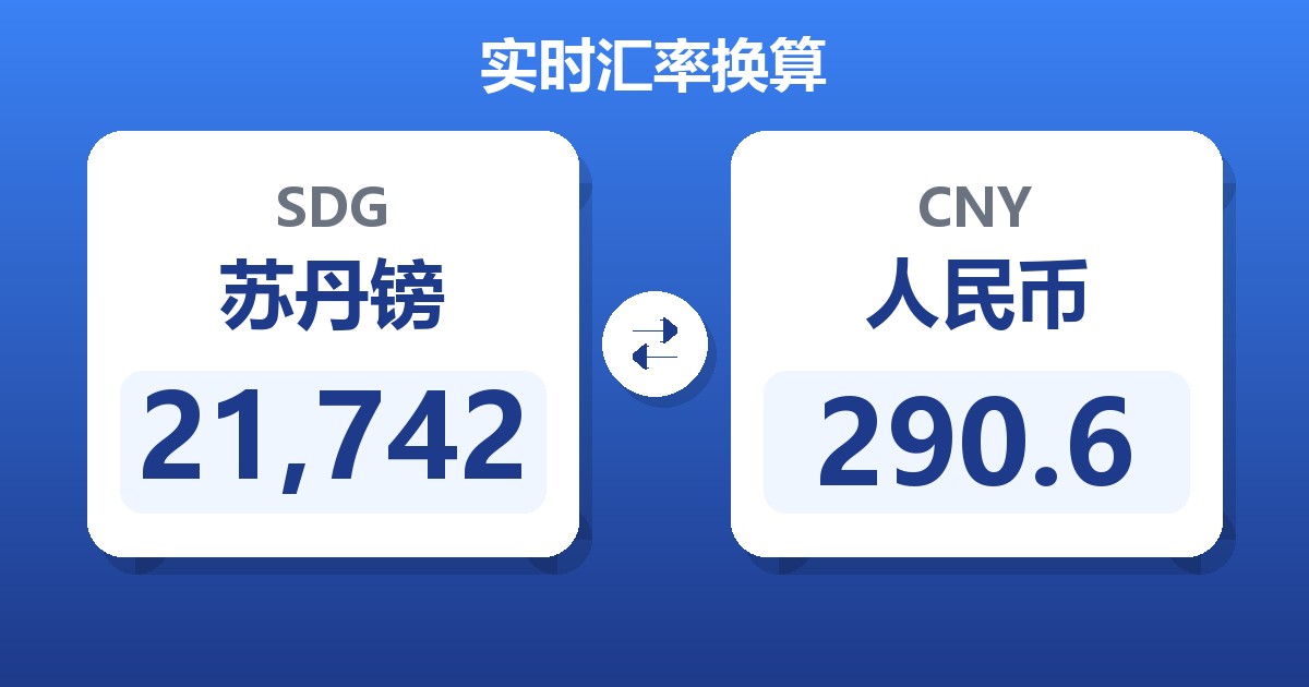 21,742苏丹镑兑人民币