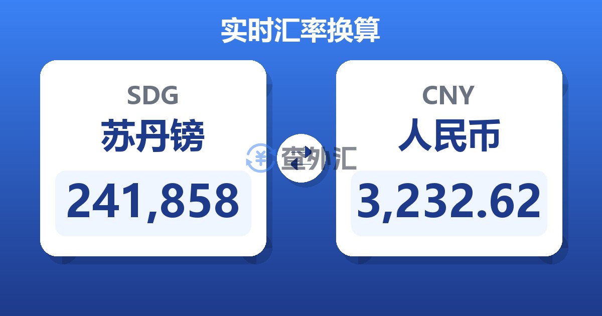 241,858苏丹镑兑人民币