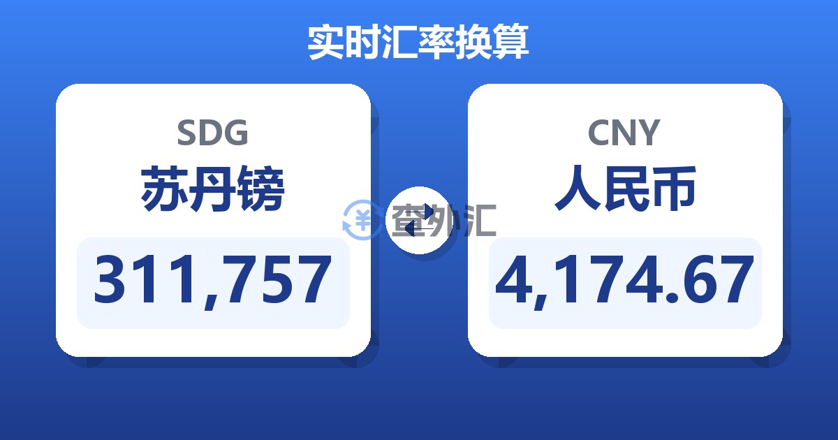 311,757苏丹镑兑人民币