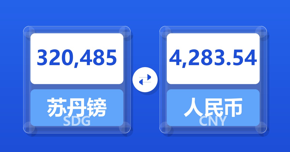 320,485苏丹镑兑人民币
