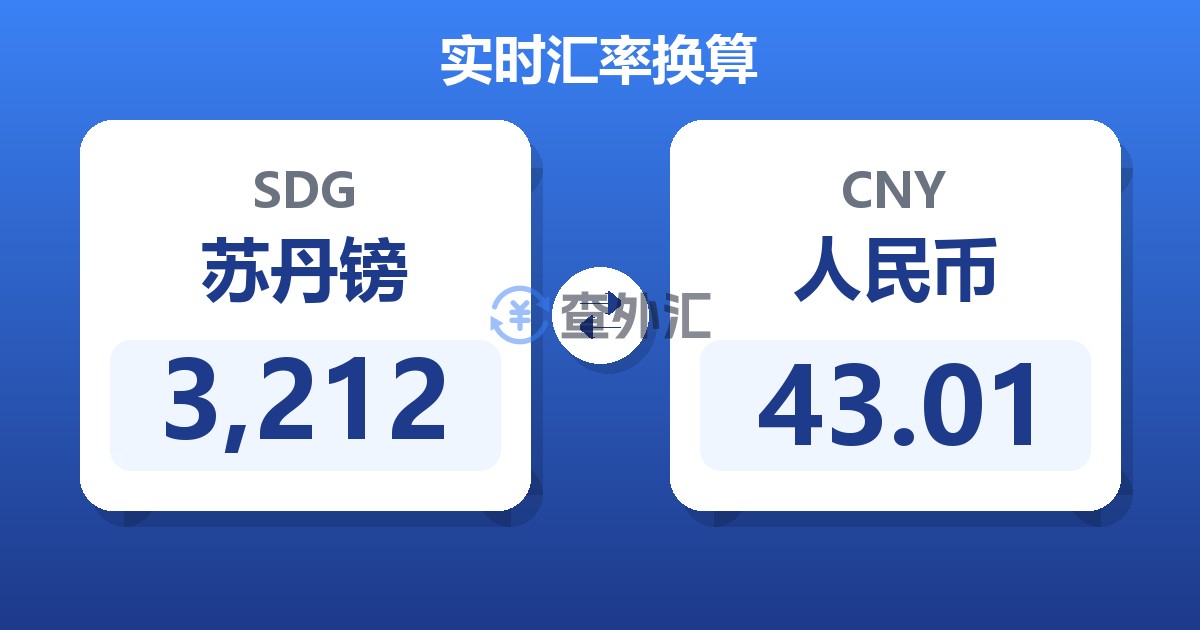 3,212苏丹镑兑人民币