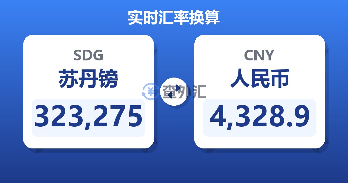 323,275苏丹镑兑人民币