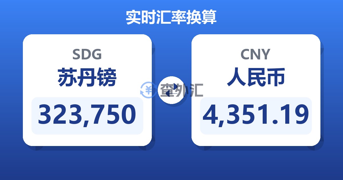 323,750苏丹镑兑人民币