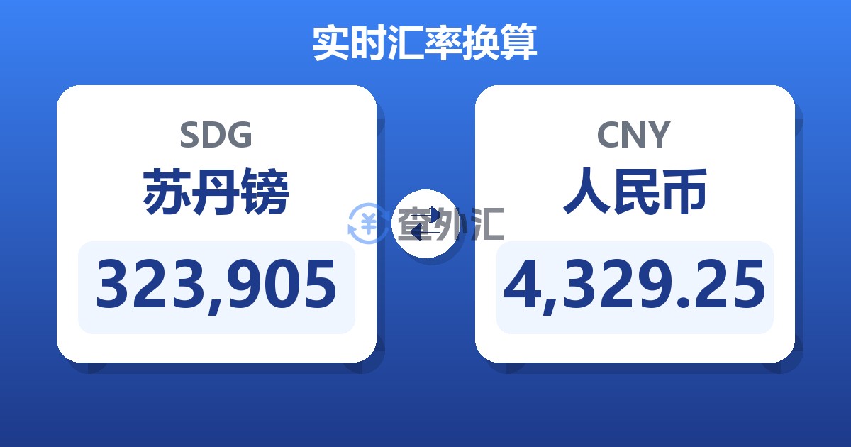 323,905苏丹镑兑人民币