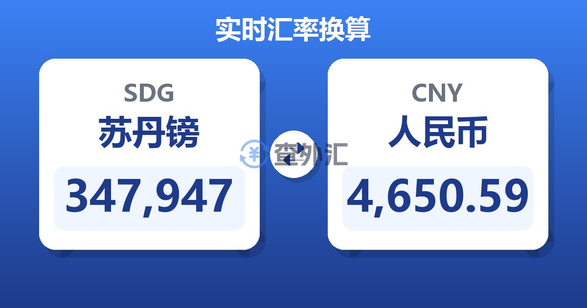 347,947苏丹镑兑人民币