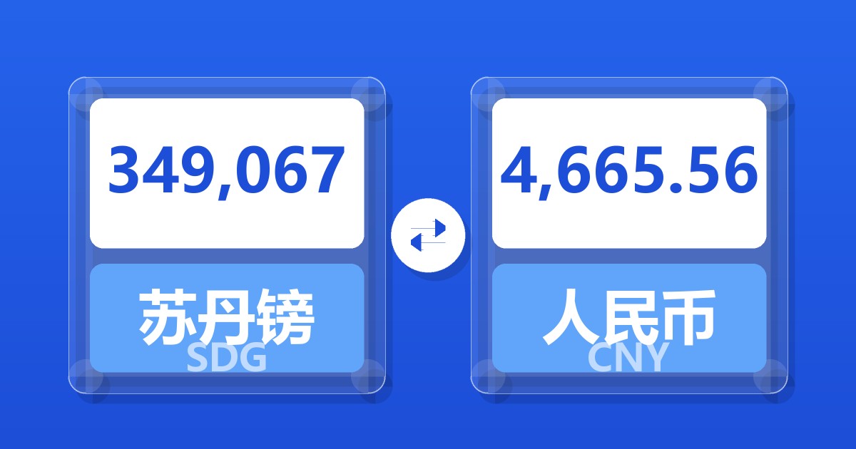 349,067苏丹镑兑人民币