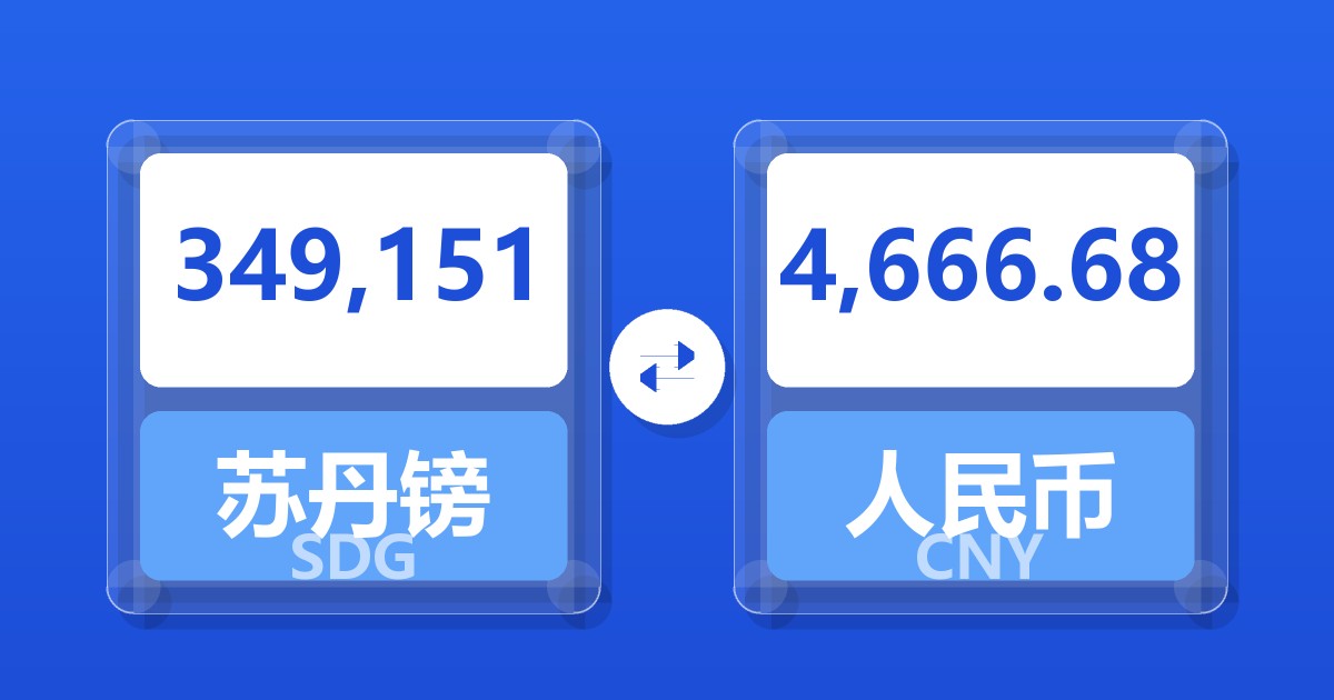 349,151苏丹镑兑人民币