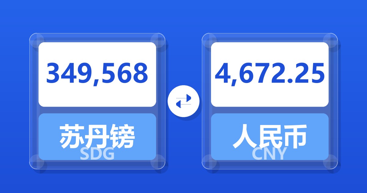 349,568苏丹镑兑人民币