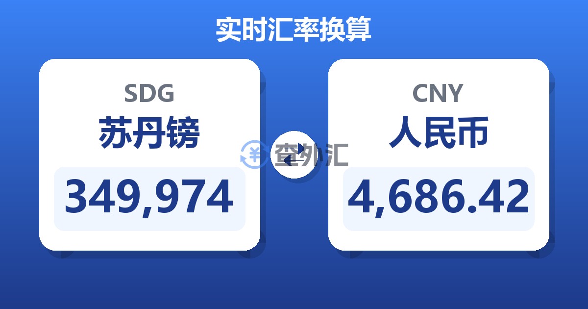 349,974苏丹镑兑人民币