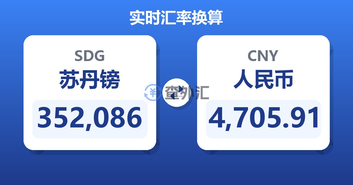 352,086苏丹镑兑人民币