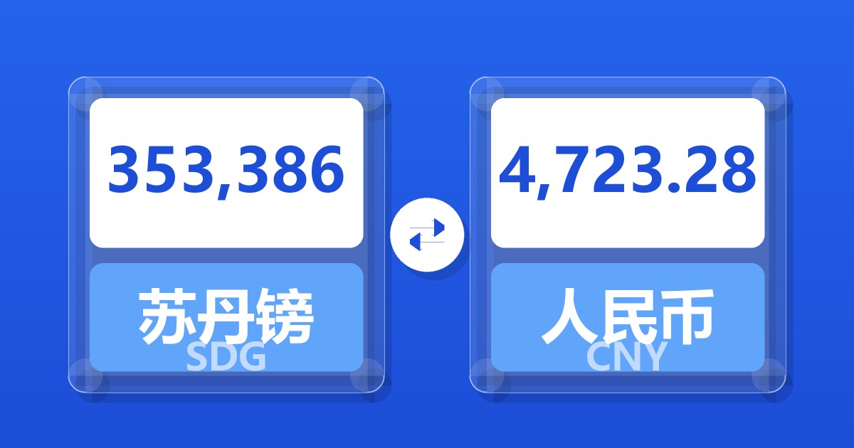 353,386苏丹镑兑人民币