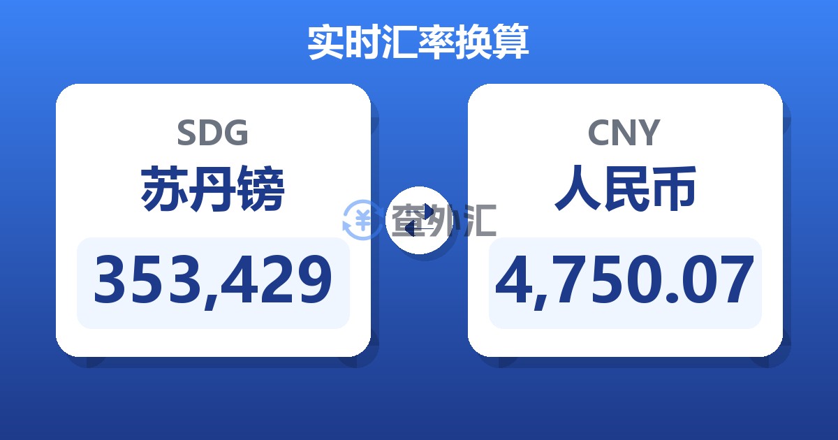 353,429苏丹镑兑人民币
