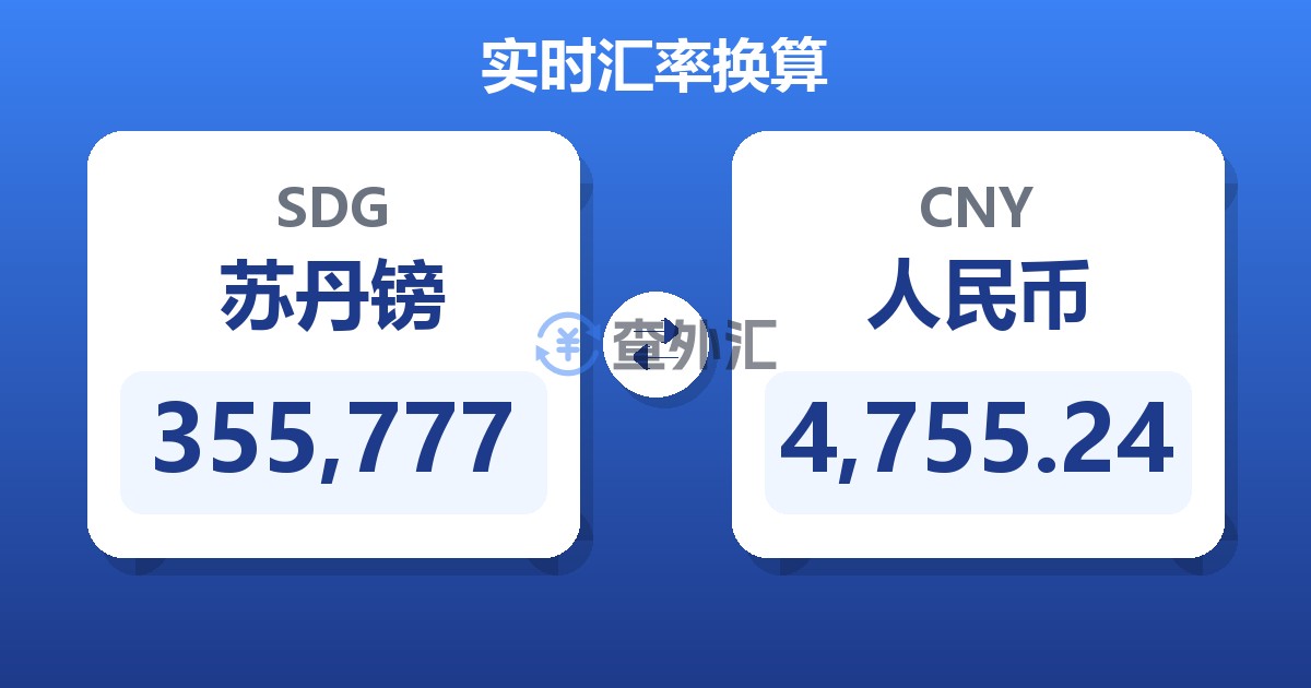 355,777苏丹镑兑人民币