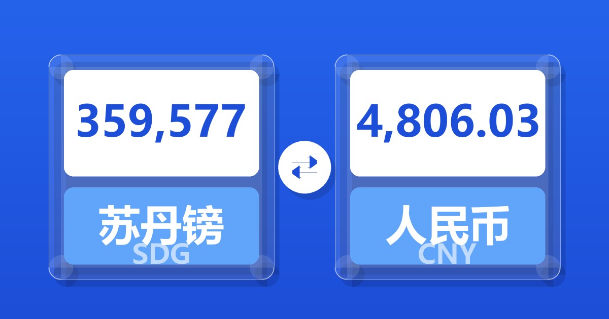 359,577苏丹镑兑人民币