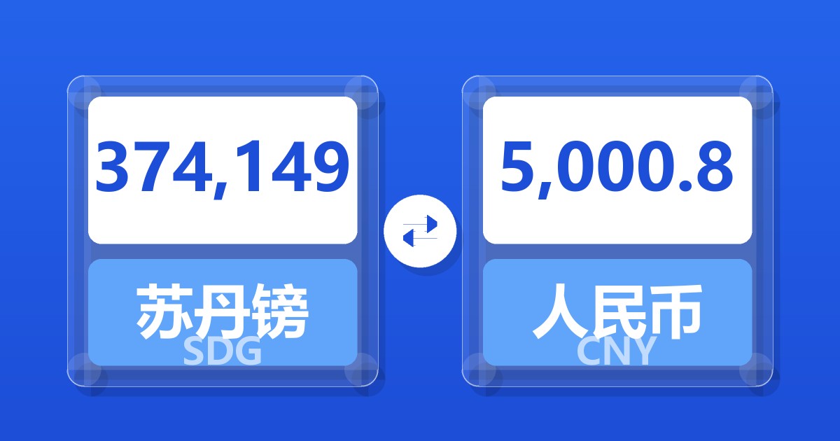 374,149苏丹镑兑人民币