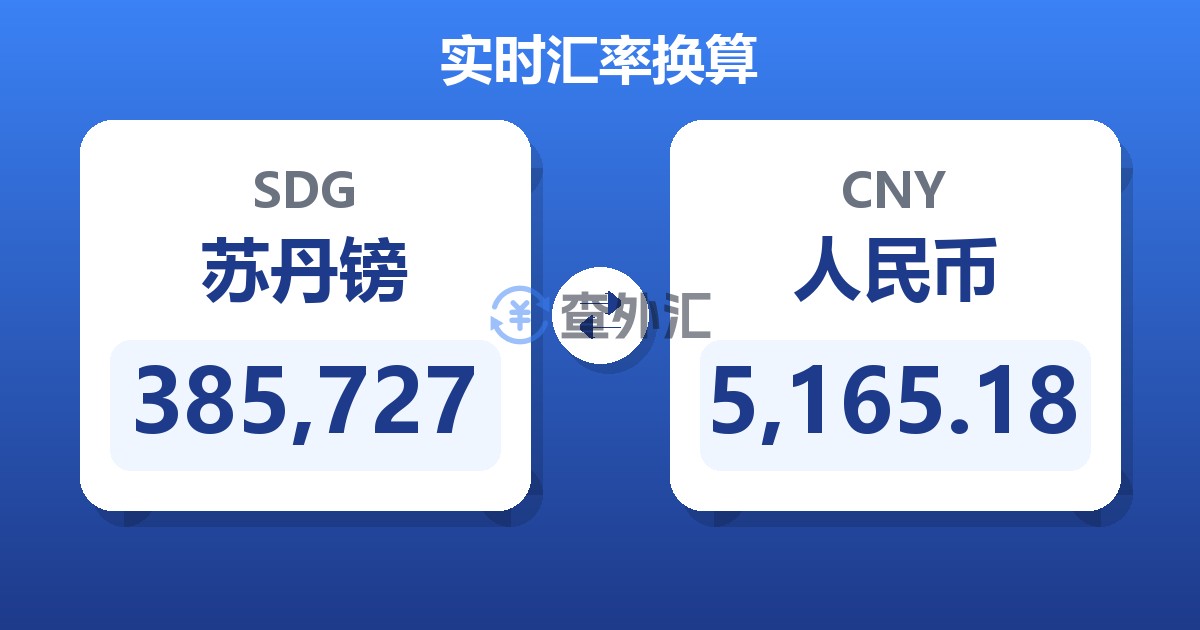 385,727苏丹镑兑人民币