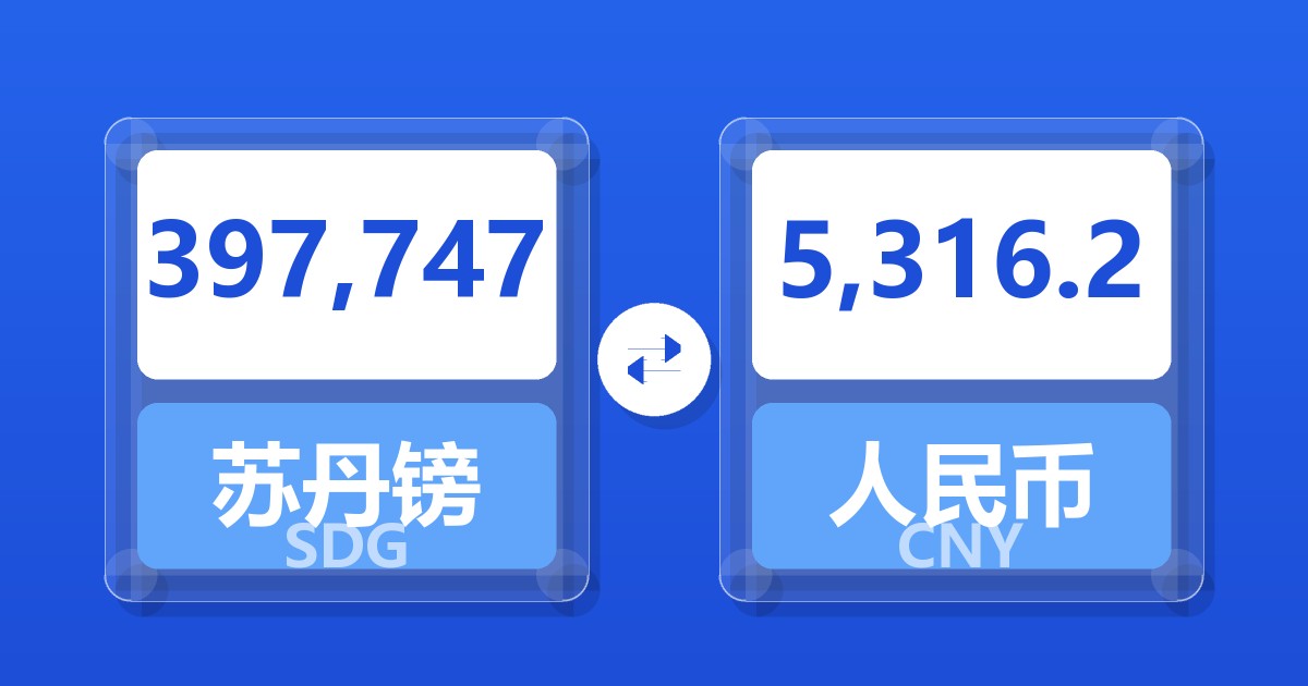 397,747苏丹镑兑人民币