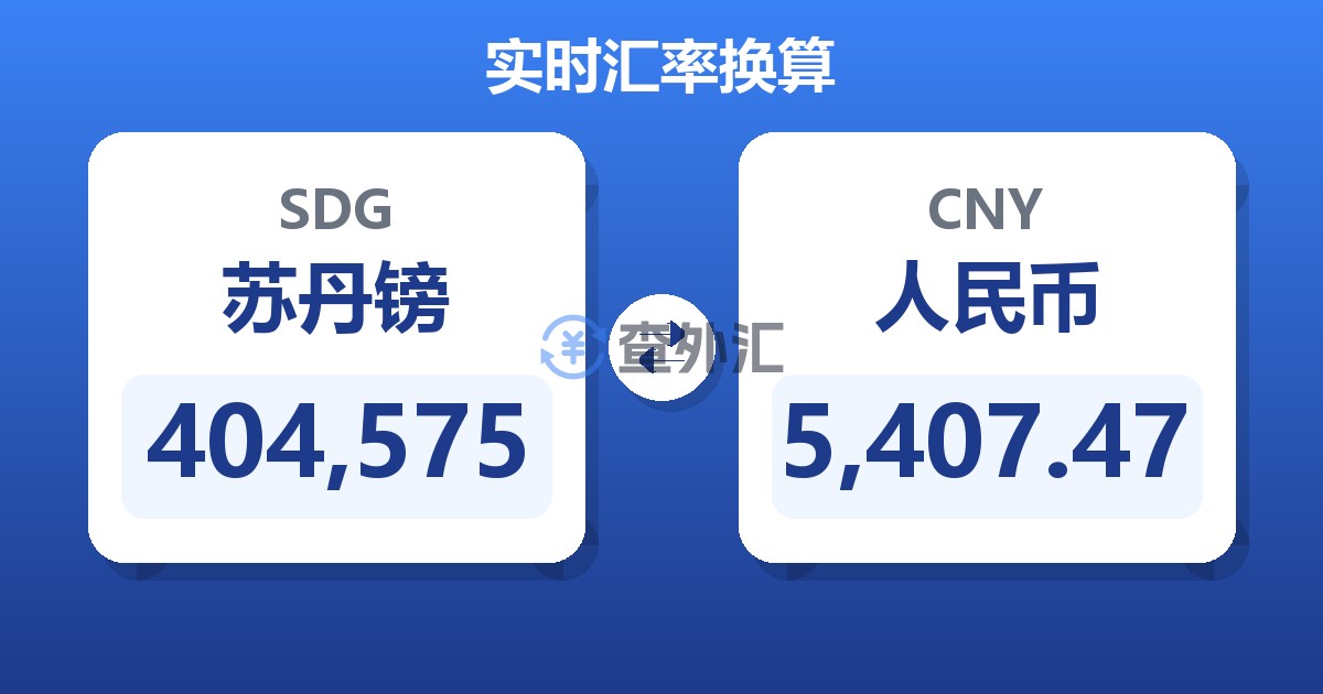 404,575苏丹镑兑人民币