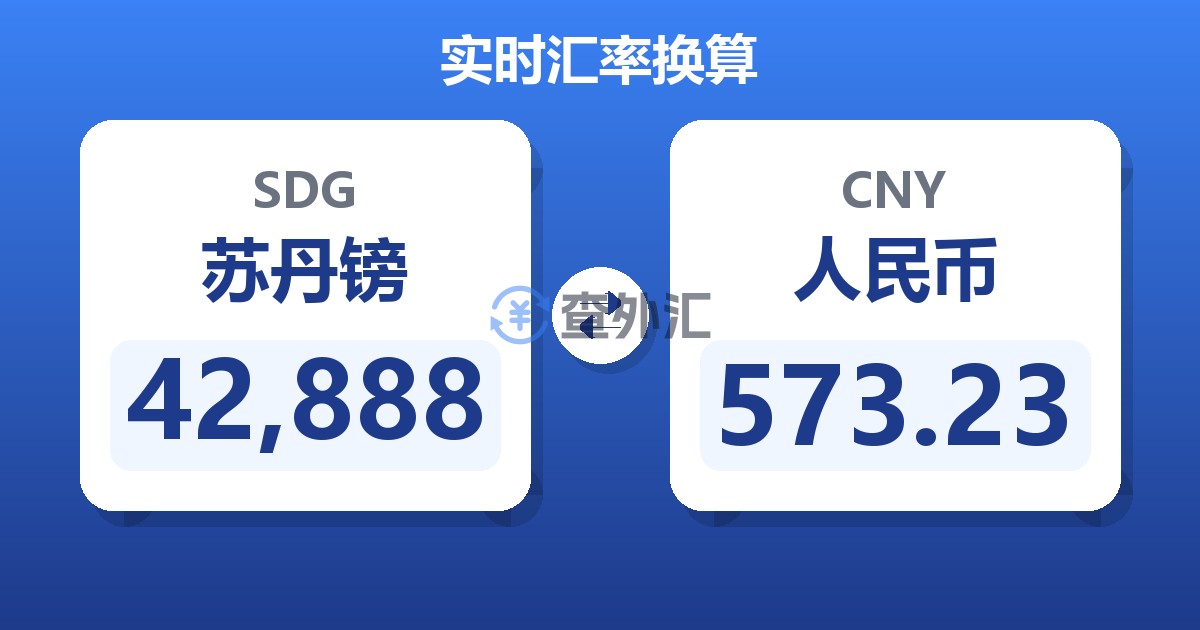 42,888苏丹镑兑人民币