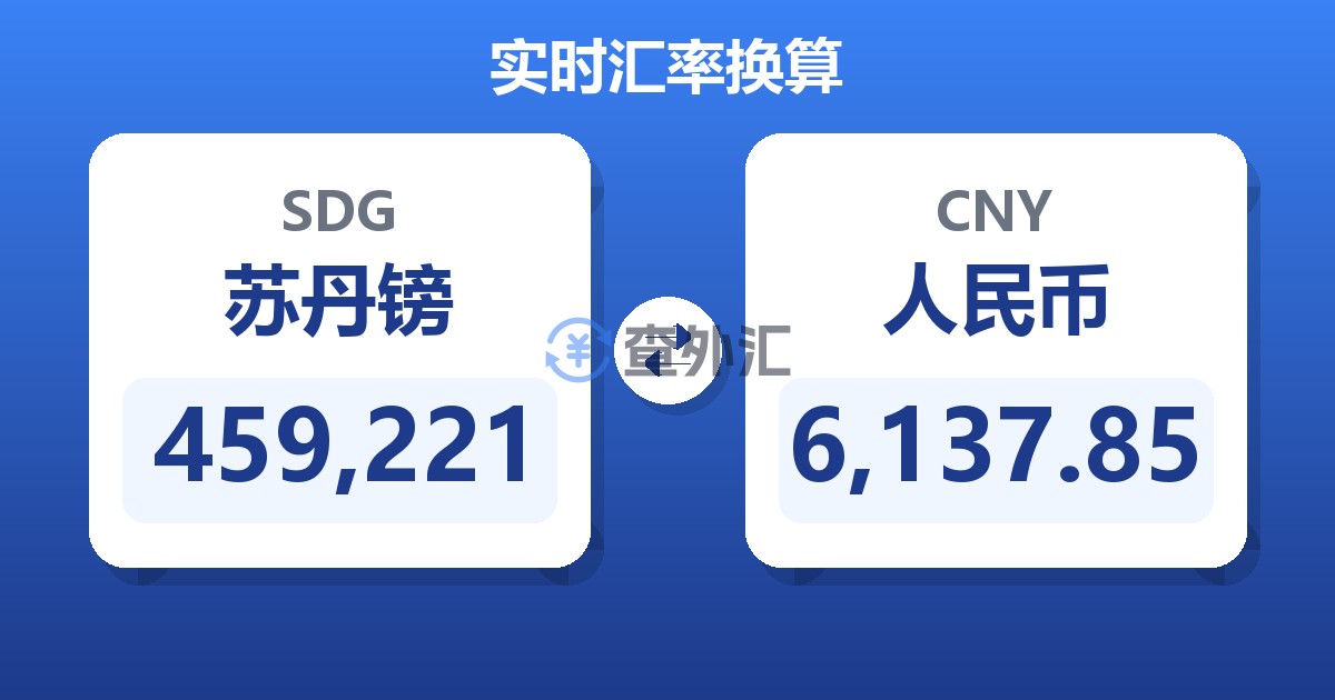 459,221苏丹镑兑人民币