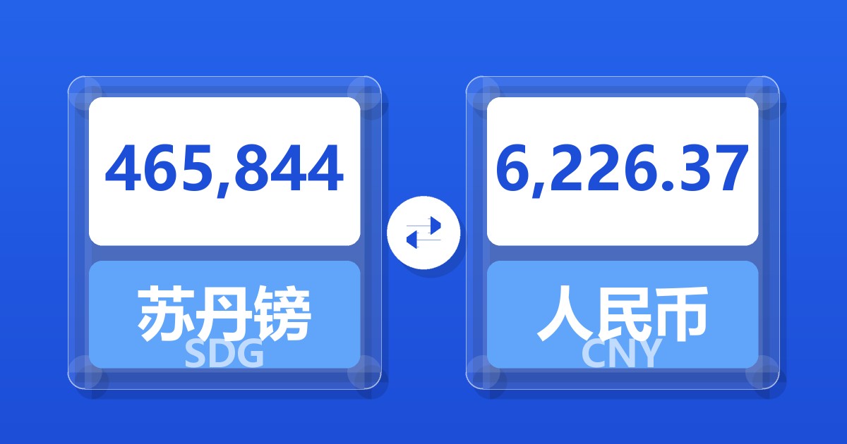 465,844苏丹镑兑人民币