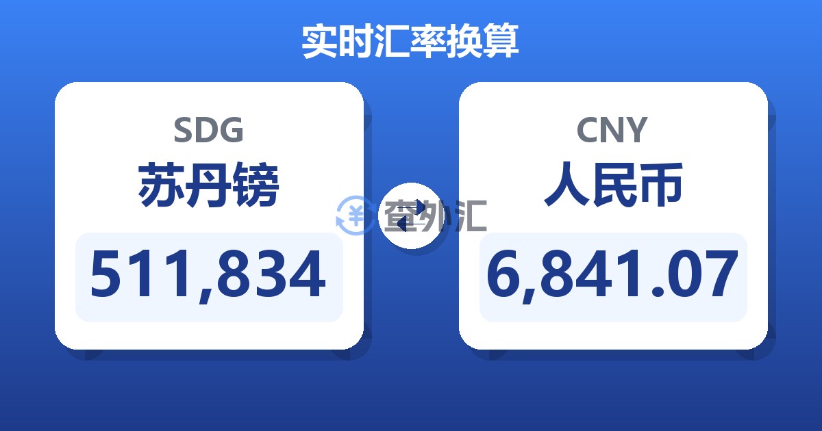511,834苏丹镑兑人民币