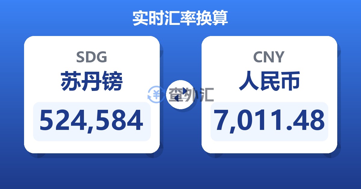 524,584苏丹镑兑人民币