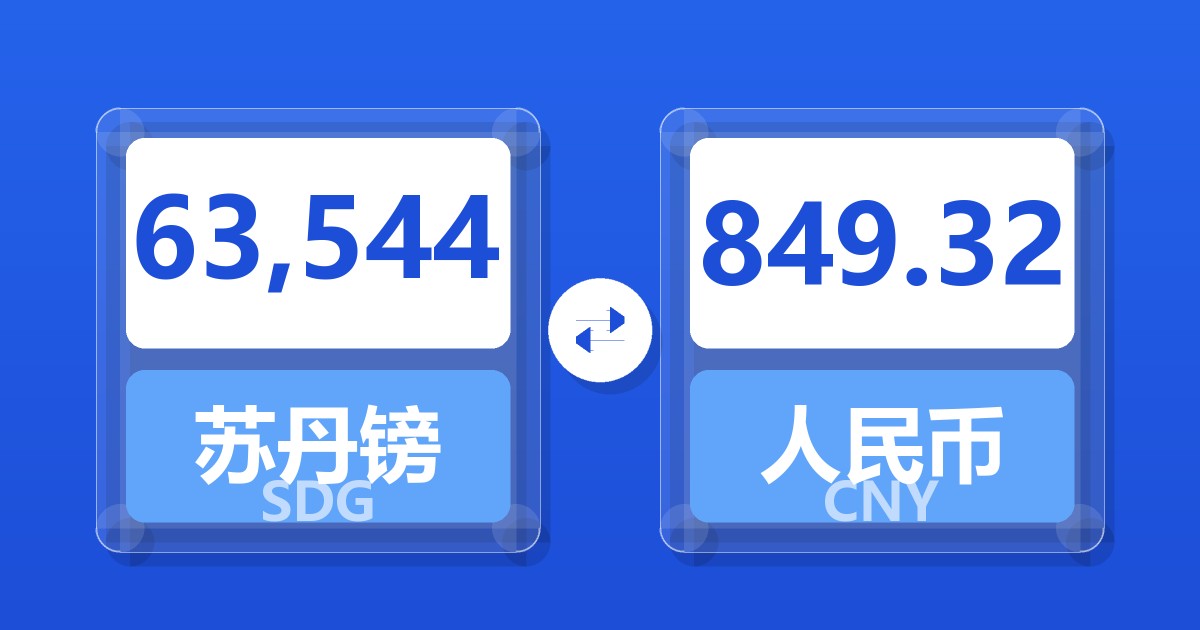 63,544苏丹镑兑人民币