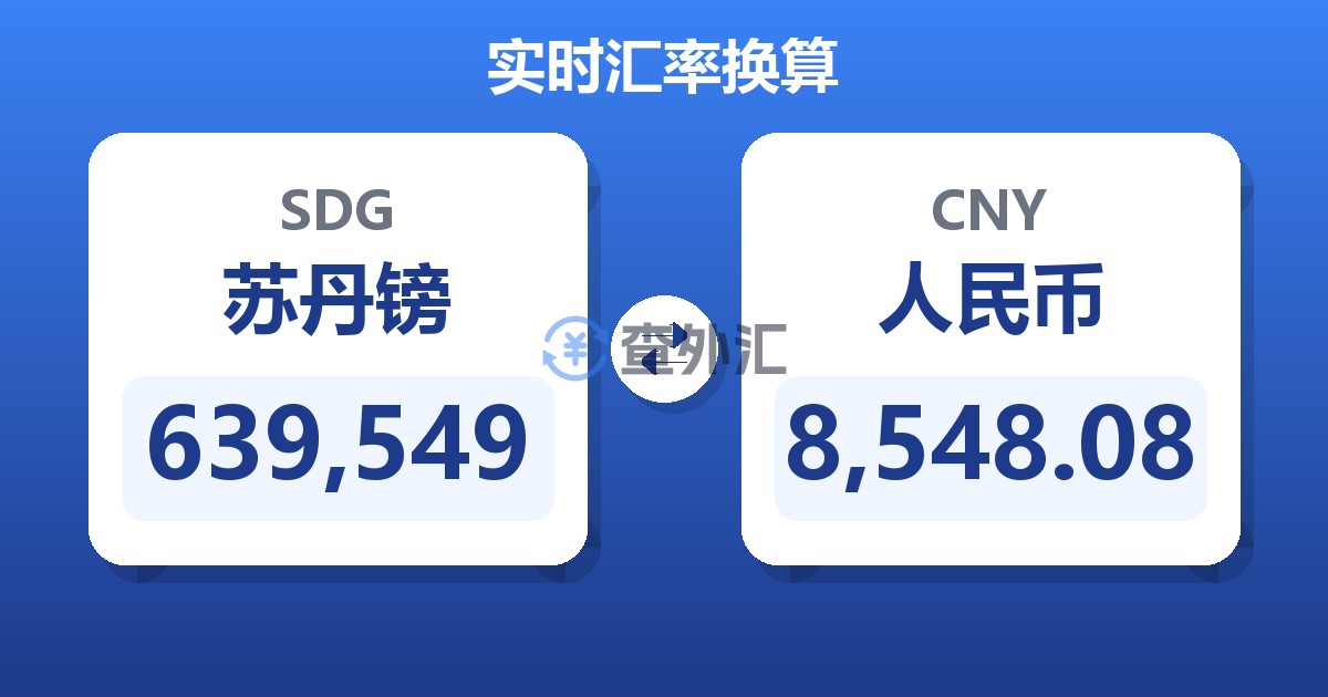 639,549苏丹镑兑人民币