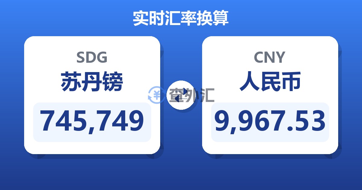 745,749苏丹镑兑人民币