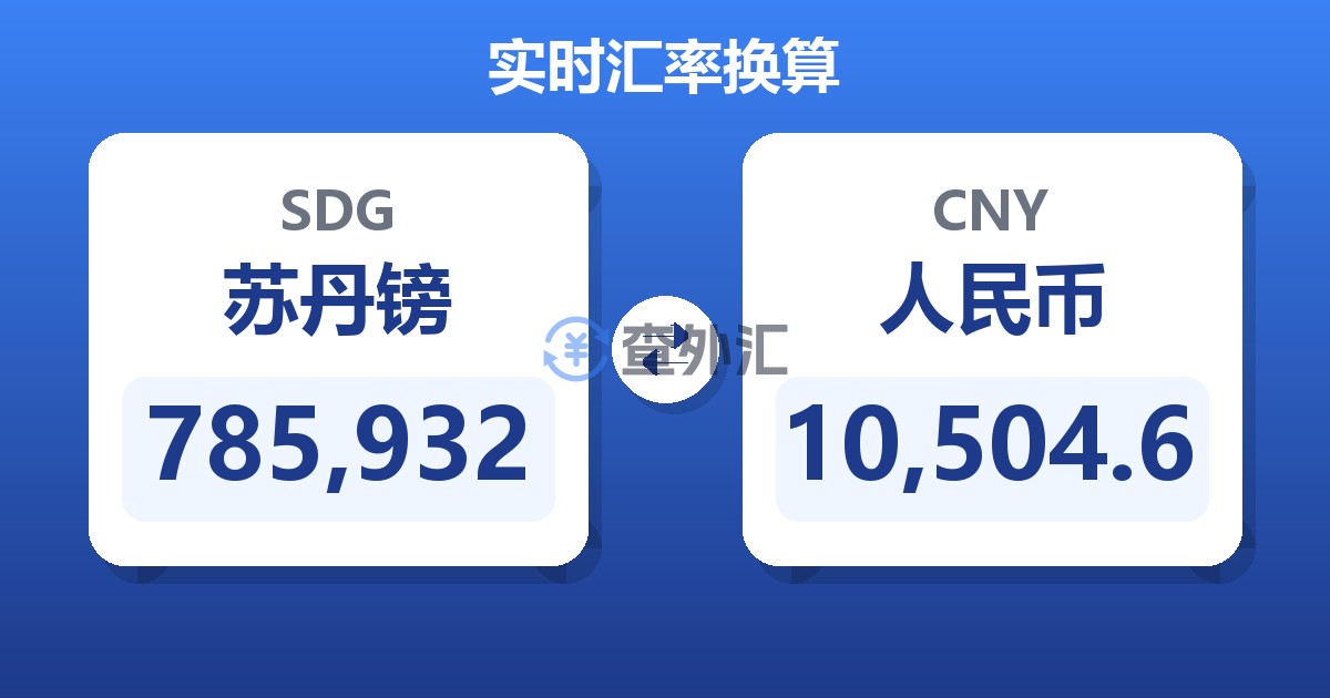 785,932苏丹镑兑人民币
